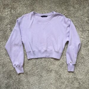 Vintage Abercrombie and Fitch Cropped Lavendar Crewneck